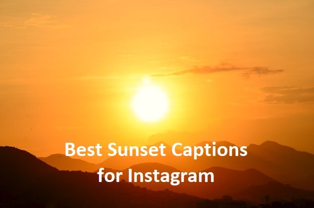Best Sunset Captions for Instagram