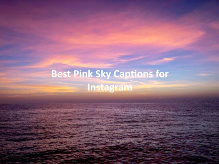 Pink sky captions for instagram